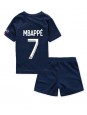 Paris Saint-Germain Kylian Mbappe #7 Heimtrikotsatz für Kinder 2022-23 Kurzarm (+ Kurze Hosen)